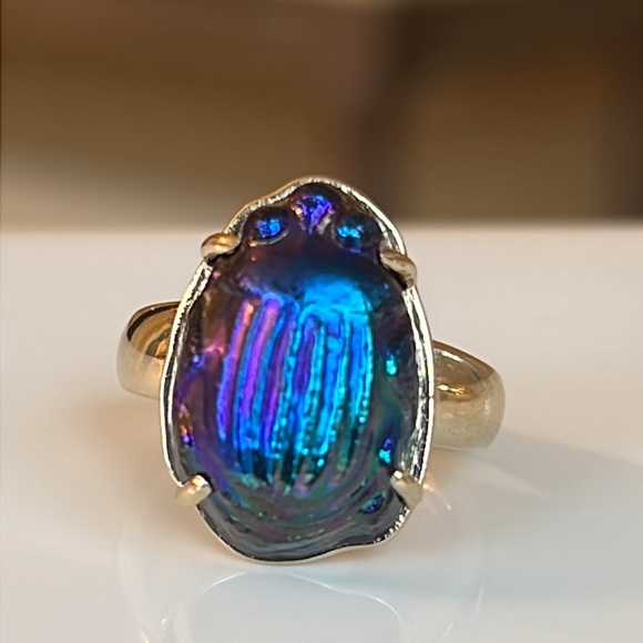 Tiffany Vintage scarab ring in 14 karat gold - Picture 13 of 15